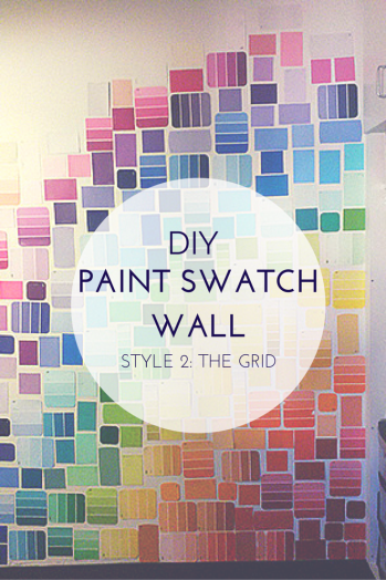 DIY Paint Swatch Wall: Grid. A simple creative do it yourself craft sure to bring color and personality into any room! Including those you can't paint on, like dorm rooms! #DIY #PaintSwatch #creative https://danidearest.wordpress.com/